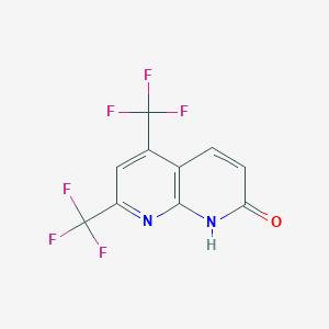 molecular formula C10H4F6N2O B1308857 5,7-Bis(trifluoromethyl)[1,8]naphthyridin-2-ol CAS No. 51420-73-6