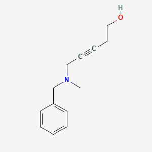 molecular formula C13H17NO B13088628 5-(Benzyl(methyl)amino)pent-3-YN-1-OL 