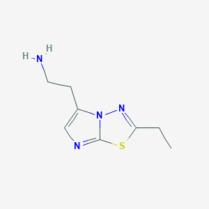 2-{2-Ethylimidazo[2,1-b][1,3,4]thiadiazol-5-yl}ethan-1-amine