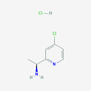 molecular formula C7H10Cl2N2 B13088646 (1S)-1-(4-chloropyridin-2-yl)ethanamine;hydrochloride 