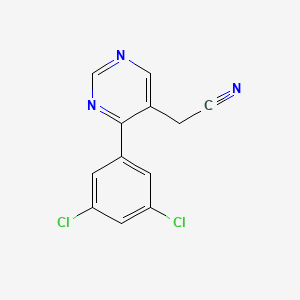 2-(4-(3,5-Dichlorophenyl)pyrimidin-5-yl)acetonitrile