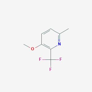 molecular formula C8H8F3NO B13088687 3-Methoxy-6-methyl-2-(trifluoromethyl)pyridine 