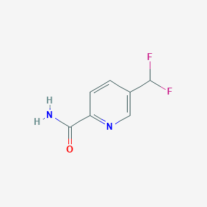 molecular formula C7H6F2N2O B13088703 5-(Difluoromethyl)pyridine-2-carboxamide 