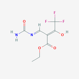 ethyl (Z)-2-[(E)-carbamoyliminomethyl]-4,4,4-trifluoro-3-hydroxybut-2-enoate