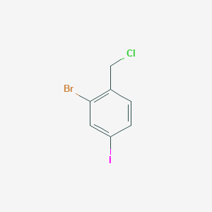 molecular formula C7H5BrClI B13088712 2-Bromo-1-(chloromethyl)-4-iodobenzene 