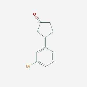 molecular formula C11H11BrO B13088719 3-(3-Bromophenyl)cyclopentanone 