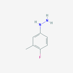 molecular formula C7H9FN2 B13088720 (4-Fluoro-3-methylphenyl)hydrazine 