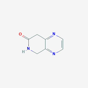 molecular formula C7H7N3O B13088721 5,6-Dihydropyrido[3,4-B]pyrazin-7(8H)-one 