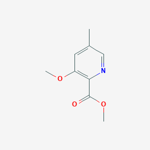 molecular formula C9H11NO3 B13088745 Methyl 3-methoxy-5-methylpicolinate 