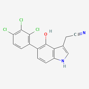 4-Hydroxy-5-(2,3,4-trichlorophenyl)indole-3-acetonitrile