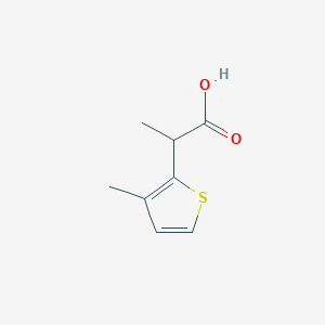 molecular formula C8H10O2S B13088801 2-(3-Methylthiophen-2-yl)propanoic acid 