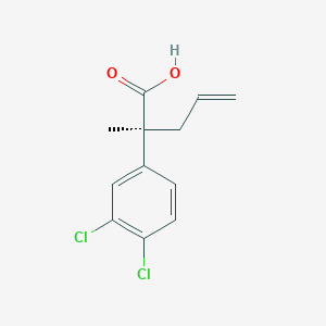 molecular formula C12H12Cl2O2 B13088807 (S)-2-(3,4-Dichlorophenyl)-2-methylpent-4-enoic acid 