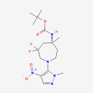 (R)-tert-Butyl (6,6-difluoro-4-methyl-1-(1-methyl-4-nitro-1H-pyrazol-5-yl)azepan-4-yl)carbamate