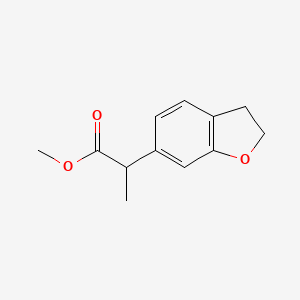 molecular formula C12H14O3 B13088860 Methyl 2-(2,3-dihydro-1-benzofuran-6-yl)propanoate 