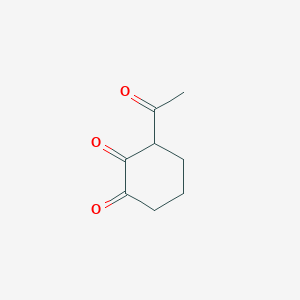 molecular formula C8H10O3 B13088869 3-Acetylcyclohexane-1,2-dione 