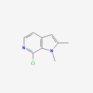 molecular formula C9H9ClN2 B13088883 7-Chloro-1,2-dimethyl-1h-pyrrolo[2,3-c]pyridine 