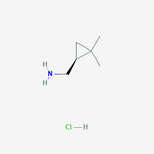 molecular formula C6H14ClN B13088890 [(1S)-2,2-dimethylcyclopropyl]methanamine;hydrochloride 