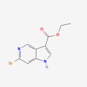 molecular formula C10H9BrN2O2 B13088913 Ethyl 6-bromo-1H-pyrrolo[3,2-c]pyridine-3-carboxylate CAS No. 1956319-09-7