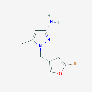 1-[(5-Bromofuran-3-yl)methyl]-5-methyl-1H-pyrazol-3-amine