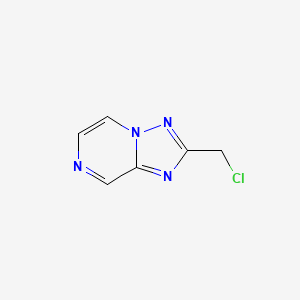 molecular formula C6H5ClN4 B13088935 2-(Chloromethyl)-[1,2,4]triazolo[1,5-a]pyrazine 