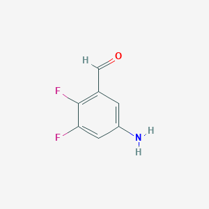 molecular formula C7H5F2NO B13088984 5-Amino-2,3-difluorobenzaldehyde 