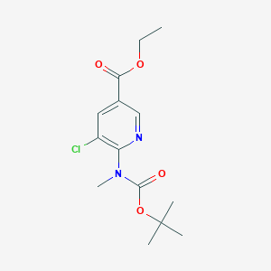 Ethyl 6-((tert-butoxycarbonyl)(methyl)amino)-5-chloronicotinate