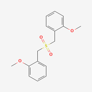 molecular formula C16H18O4S B13089015 1-Methoxy-2-[(2-methoxyphenyl)methylsulfonylmethyl]benzene 