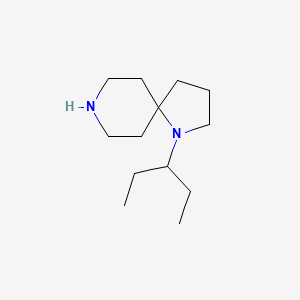 molecular formula C13H26N2 B13089043 1-(Pentan-3-yl)-1,8-diazaspiro[4.5]decane 