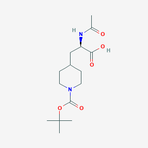 (R)-2-Acetamido-3-(1-(tert-butoxycarbonyl)piperidin-4-yl)propanoic acid