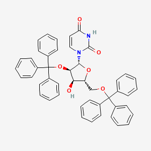 1-((2R,3R,4R,5R)-4-Hydroxy-3-(trityloxy)-5-((trityloxy)methyl)tetrahydrofuran-2-yl)pyrimidine-2,4(1H,3H)-dione