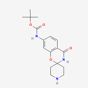 molecular formula C17H23N3O4 B13089101 tert-Butyl (4-oxo-3,4-dihydrospiro[benzo[e][1,3]oxazine-2,4'-piperidin]-7-yl)carbamate CAS No. 1260883-15-5