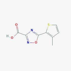 molecular formula C8H6N2O3S B13089106 5-(3-Methylthiophen-2-yl)-1,2,4-oxadiazole-3-carboxylic acid 