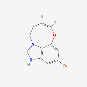 molecular formula C11H11BrN2O B13089109 6-Bromo-9-oxa-1,3-diazatricyclo[6.5.1.0,1]tetradeca-2,4(14),5,7-tetraene 