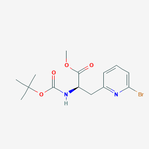 molecular formula C14H19BrN2O4 B13089115 (R)-Methyl 3-(6-bromopyridin-2-yl)-2-((tert-butoxycarbonyl)amino)propanoate 