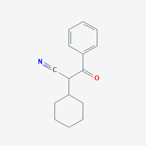 molecular formula C15H17NO B13089116 2-Cyclohexyl-3-oxo-3-phenylpropanenitrile 