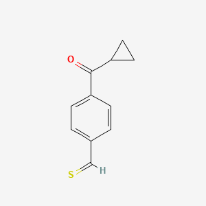 molecular formula C11H10OS B13089124 Cyclopropyl4-thiomethylphenylketone 