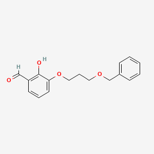 molecular formula C17H18O4 B13089131 3-(3-(Benzyloxy)propoxy)-2-hydroxybenzaldehyde 