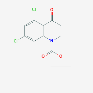 molecular formula C14H15Cl2NO3 B13089142 N-Boc-5,7-dichloro-2,3-dihydroquinolin-4(1H)-one 