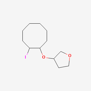 molecular formula C12H21IO2 B13089147 3-[(2-Iodocyclooctyl)oxy]oxolane 