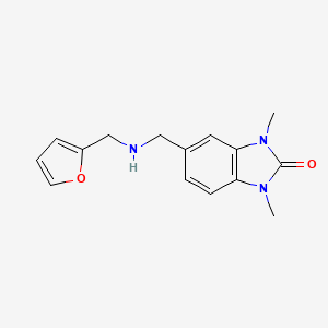 molecular formula C15H17N3O2 B1308915 5-{[(Furan-2-ylmethyl)-amino]-methyl}-1,3-dimethyl-1,3-dihydro-benzoimidazol-2-one CAS No. 878453-02-2