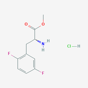 molecular formula C10H12ClF2NO2 B13089172 methyl (2R)-2-amino-3-(2,5-difluorophenyl)propanoate;hydrochloride 