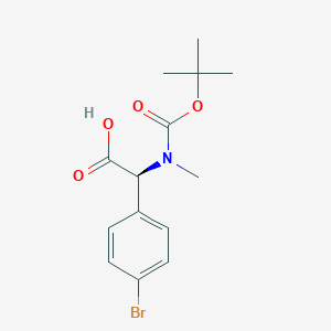 (S)-2-(4-Bromophenyl)-2-((tert-butoxycarbonyl)(methyl)amino)acetic acid