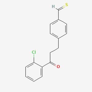 4-[3-(2-Chlorophenyl)-3-oxopropyl]thiobenzaldehyde