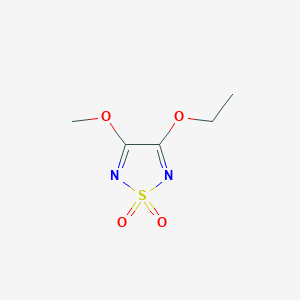 molecular formula C5H8N2O4S B13089199 3-Ethoxy-4-methoxy-1,2,5-thiadiazole 1,1-dioxide CAS No. 1379185-66-6