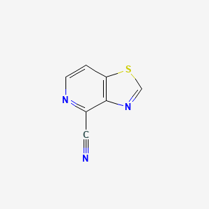 molecular formula C7H3N3S B13089213 Thiazolo[4,5-c]pyridine-4-carbonitrile CAS No. 1332387-68-4