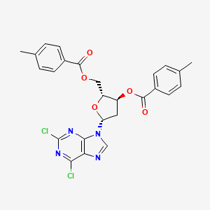 (2R,3S,5R)-5-(2,6-Dichloro-9H-purin-9-yl)-2-(((4-methylbenzoyl)oxy)methyl)tetrahydrofuran-3-yl 4-methylbenzoate