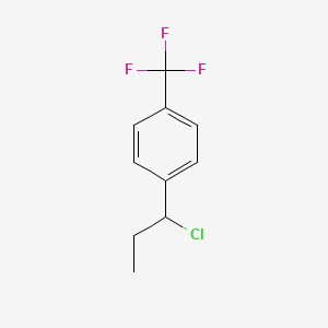 molecular formula C10H10ClF3 B13089224 1-(1-Chloropropyl)-4-(trifluoromethyl)benzene 