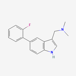 molecular formula C17H17FN2 B13089245 (5-(2-Fluorophenyl)-1H-indol-3-yl)-N,N-dimethylmethanamine 