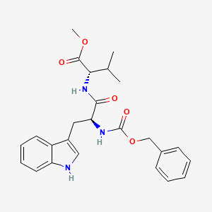 molecular formula C25H29N3O5 B13089284 (S)-Methyl 2-((S)-2-(((benzyloxy)carbonyl)amino)-3-(1H-indol-3-yl)propanamido)-3-methylbutanoate CAS No. 6366-94-5