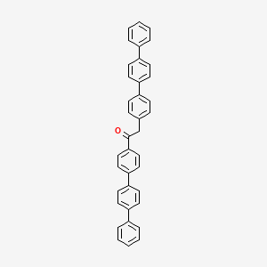 molecular formula C38H28O B13089300 1,2-bis[4-(4-phenylphenyl)phenyl]ethanone 